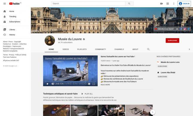 Le Louvre sur Youtube Le Louvre sur Youtube