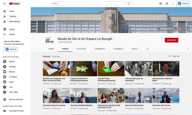Musée de l'Air et de l'Espace sur YouTube Musée de l'Air et de l'Espace sur YouTube
