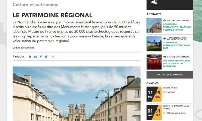 Patrimoine régional en ligne